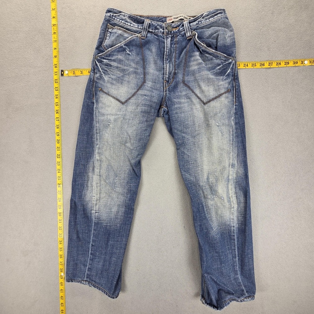 VTG Levis Engineered Jeans Mens 10th Anniversary Flap Pocket Twisted Fits 30x26